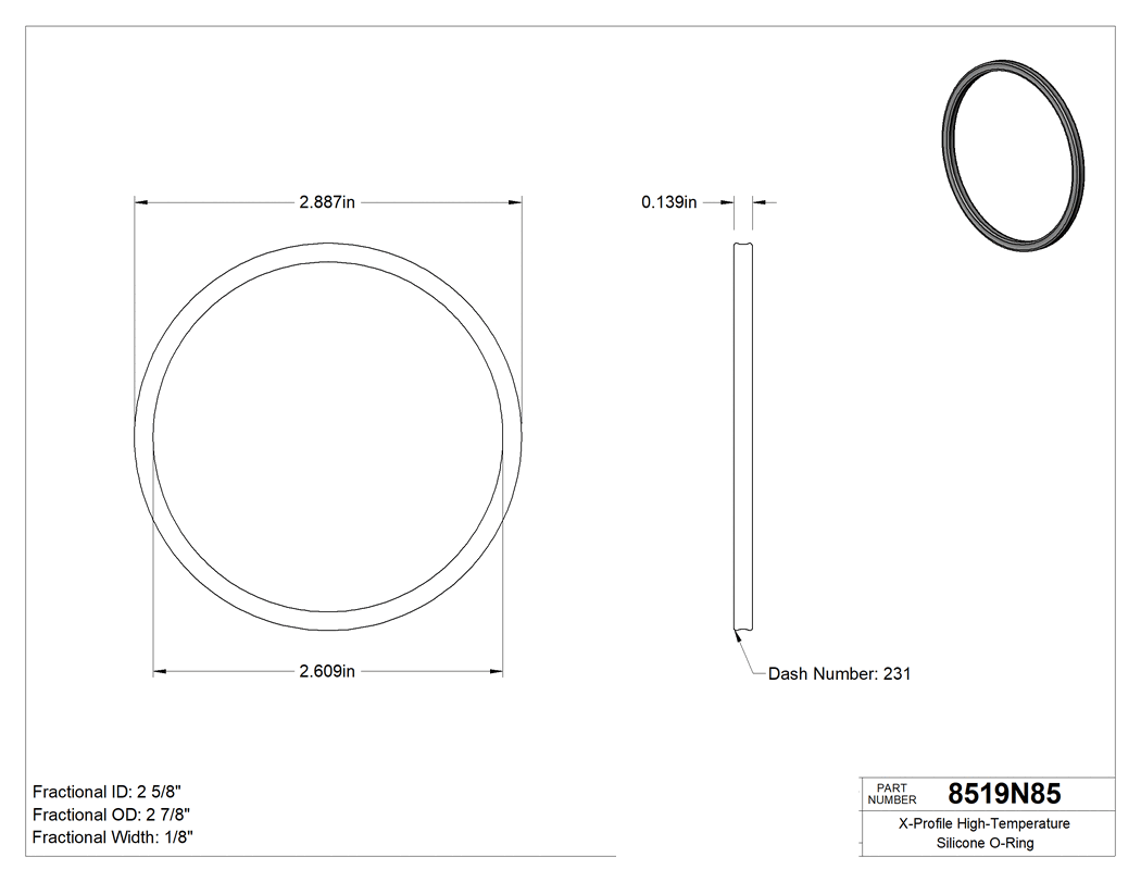 Technical drawing - 8519N85